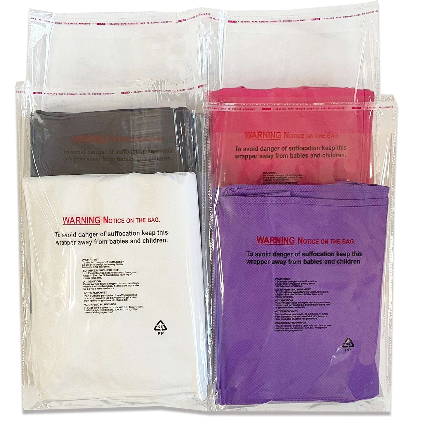 Self-Sealing Cellophane Bags - 18x11 Inches.