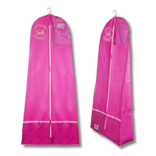 Pink Wedding Gown Garment Bag with 10" Gusset.